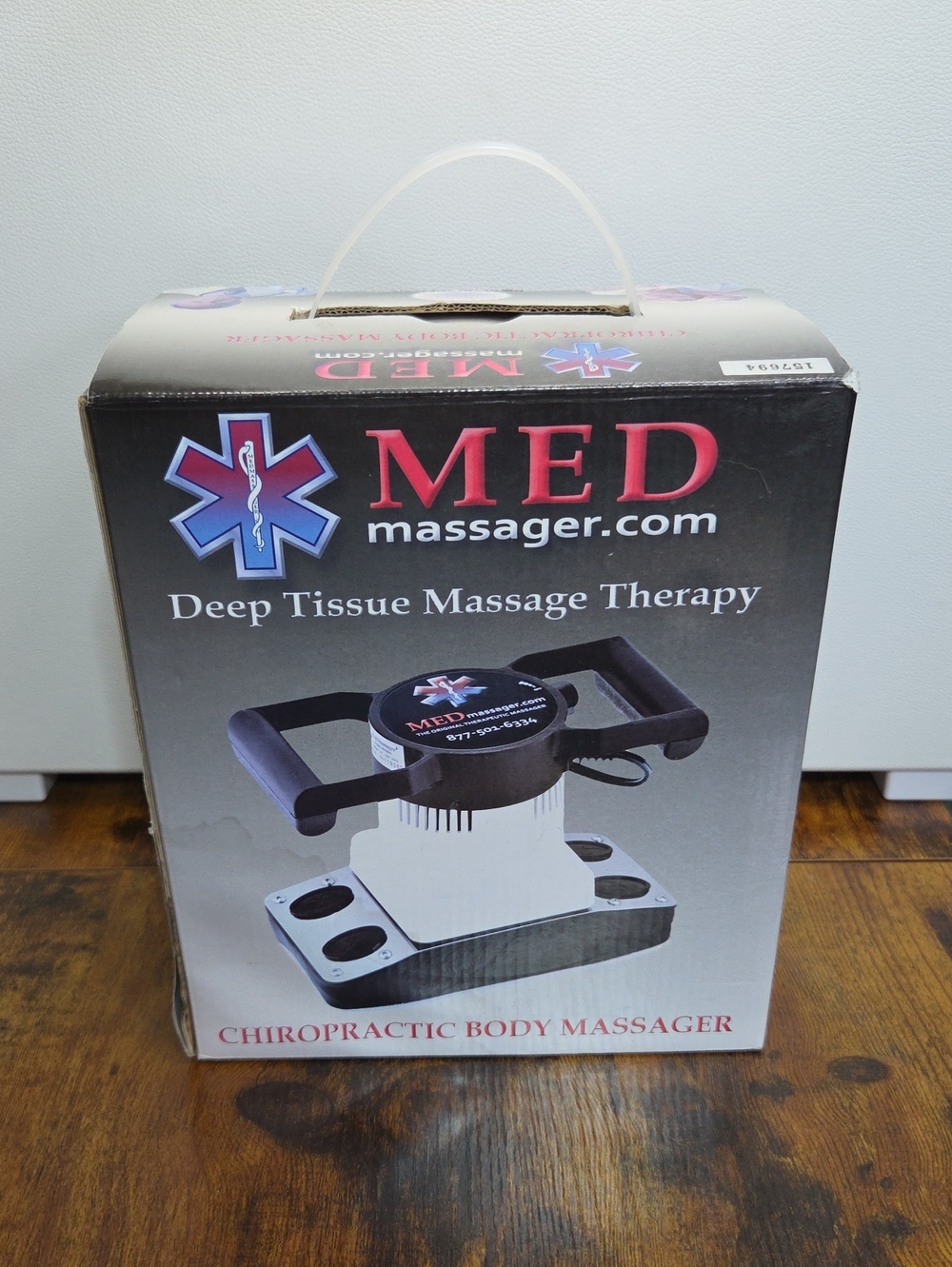 MED Massager Deep Tissue Chiropractic Body Massager - Black/White